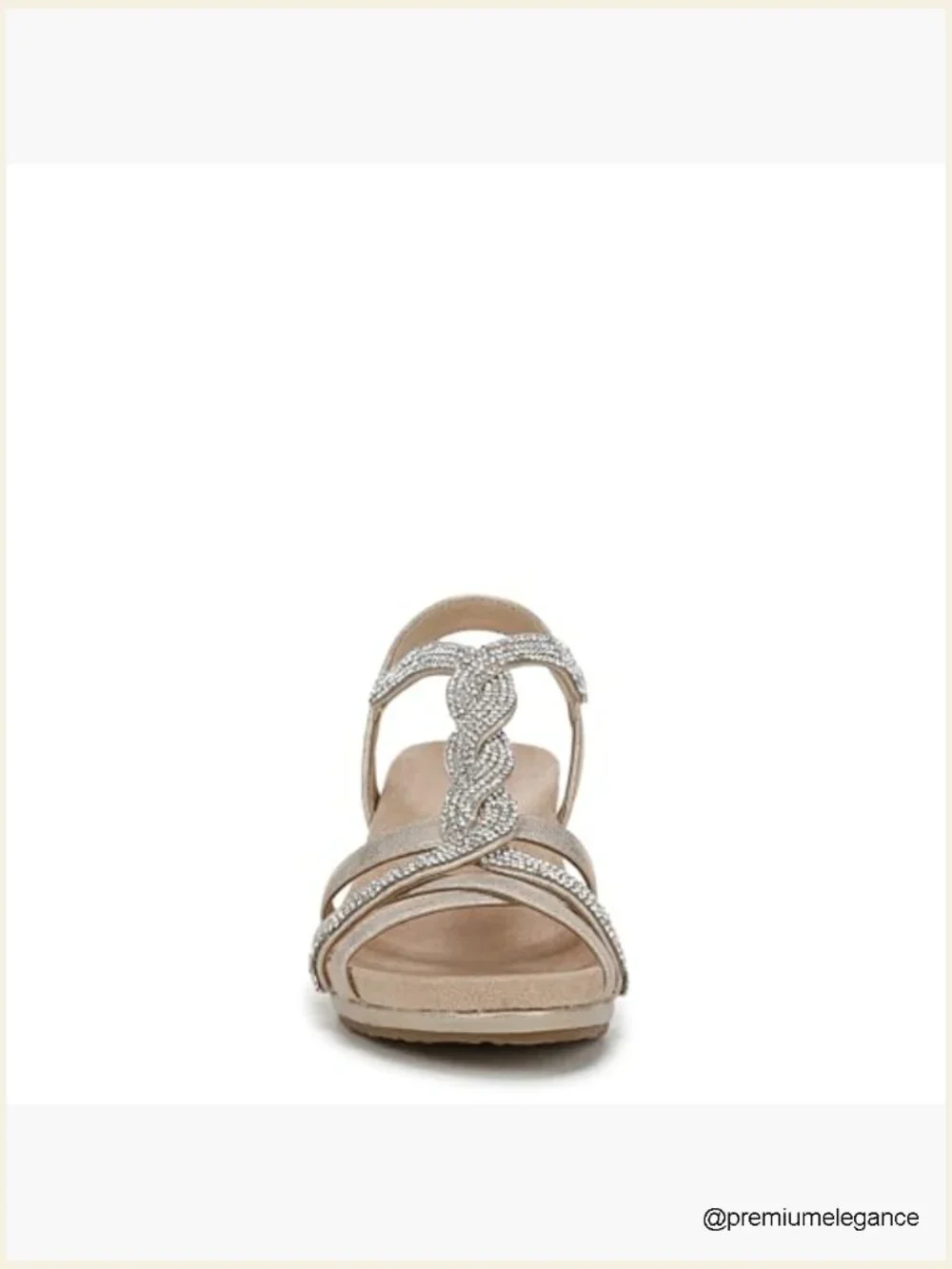 Women's Wedge Sandals Slingback Rhinestone Casual Comfort